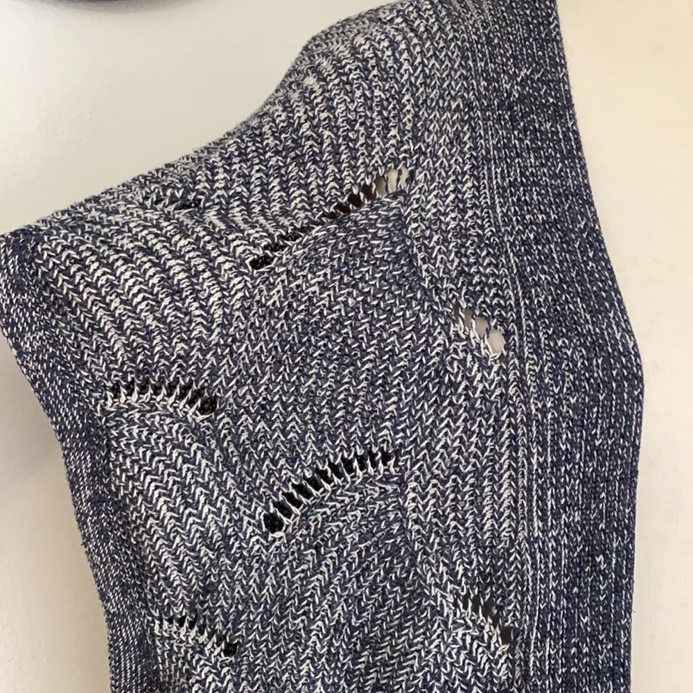 Anthropologie Moth Navy & White Sweater Vest - Picture 2 of 3